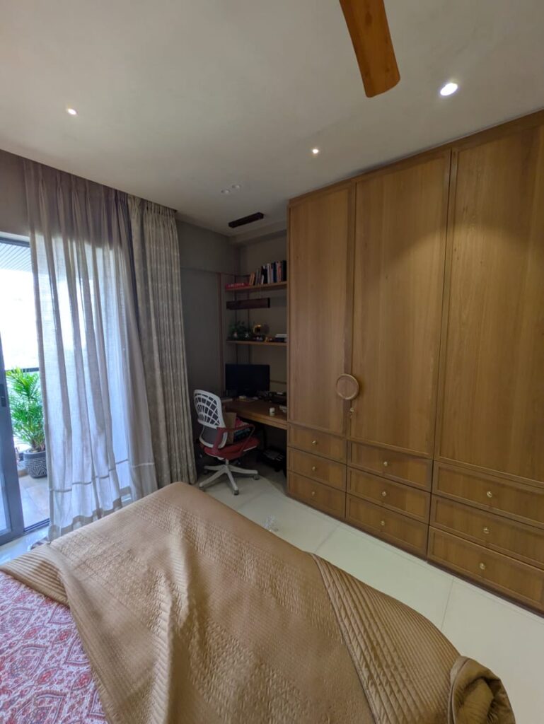 study table with cupboard storage